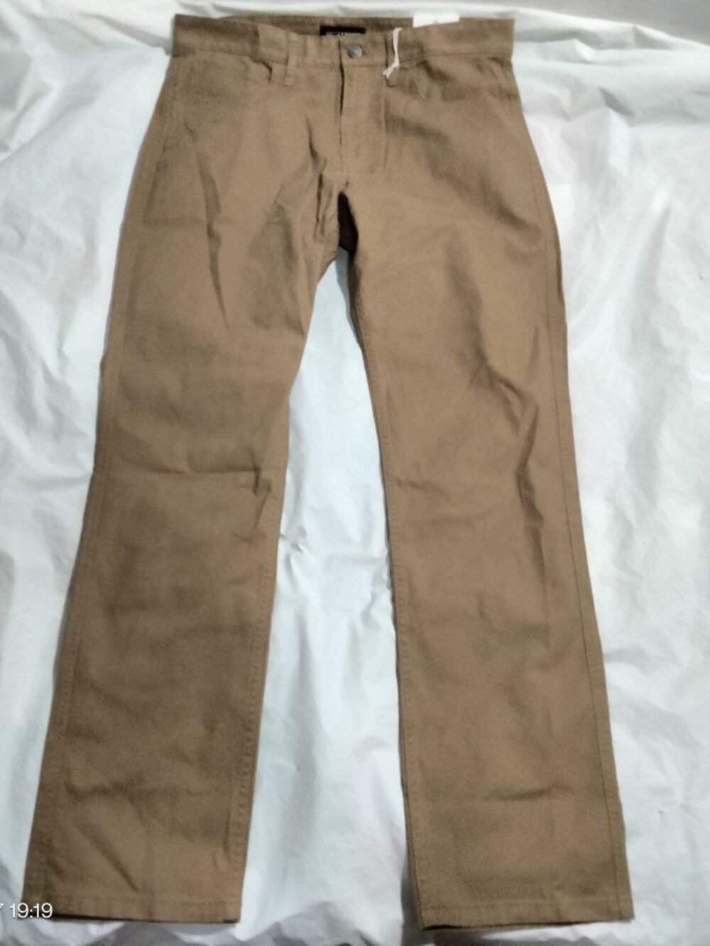 NWT Lucky Brand Mens 33x32 410 Athletic Straight Chino Pants Tan Brown 7MP2050